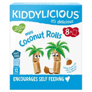 KIDDYLICIOUS Mini kokosové trubičky 8x6,8 g