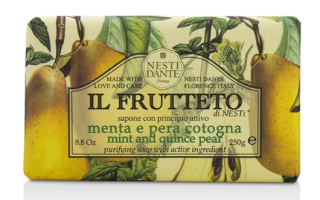 Nesti Dante IL Frutteto Mint & Quinc Pear mýdlo 250 g