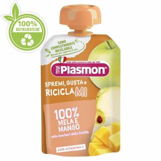 PLASMON Kapsička bezlepková ovocná jablko a mango 100 g, 7m+