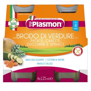 PLASMON Vývar tekutý zeleninový 4x125ml, 4m+