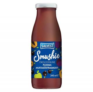 SALVEST Smushie BIO Ovocné smoothie s černým rybízem a švestkami 240 ml