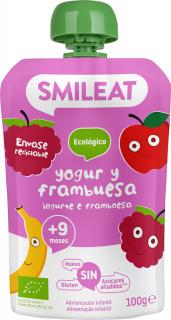 SMILEAT Organic Jogurtová kapsička s malinami 100 g, 9m+