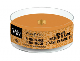 WoodWick Petite Caramel Toasted Sesame vonná svíčka 31 g