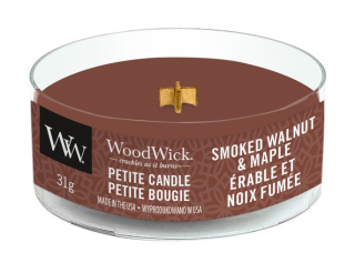 WoodWick Petite Smoked Walnut & Maple vonná svíčka 31 g