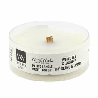 WoodWick Petite White Tea & Jasmine vonná svíčka 31 g