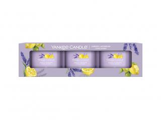Yankee Candle Lemon Lavender votivní svíčky ve skle 3 x 37 g