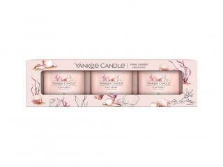 Yankee Candle Pink Sands votivní svíčky ve skle 3 x 37 g