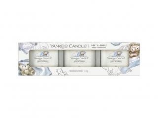 Yankee Candle Soft Blanket votivní svíčky ve skle 3 x 37 g
