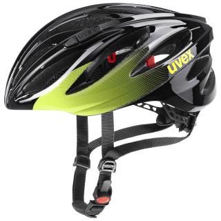 Cyklistická přilba Uvex Boss Race - black/lime Varianta: 52-56 cm