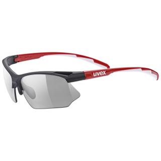 Sluneční brýle Uvex Sportstyle 802 Vario - black red white/smoke