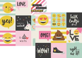 Emoji Love-  4x4 Journaling Card Elements