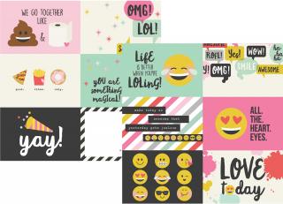 Emoji Love - 4x6 Horizontal Journaling Card Elements