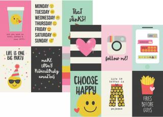 Emoji Love - 4x6 Vertical Journaling Card Elements