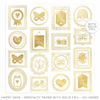HAPPY DAYS – SPECIALTY PAPER WITH GOLD FOIL