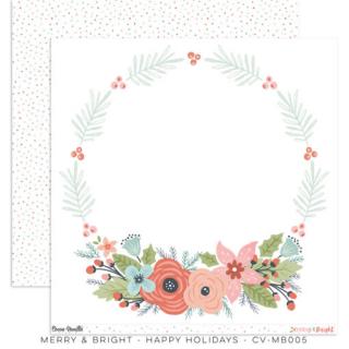 Merry & Bright  Happy Holidays  Paper