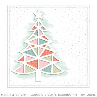 Merry & Bright - Large Die Cut & Backing Kit