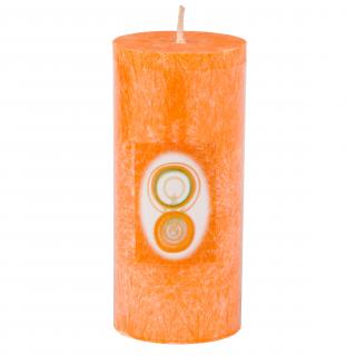 Přírodní vonná svíčka cukrová - AROMKA - Křížová Čakra - Sladký Pomeranč