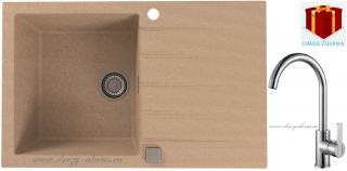 Alveus SET dřez Cadit 20 - 55 beige + baterie Tonia chrom