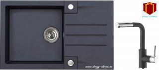 Alveus SET dřez Rock 130 + baterie Siros - 91 black