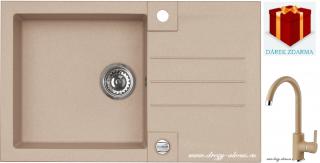 Alveus SET dřez Rock 130 + baterie Tonia - 55 beige