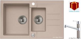 Alveus SET dřez Rock 70 + baterie AM 130 - 55 beige
