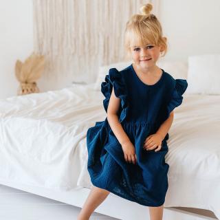 Lily is sailing  Šatičky Stella - mušelín Barva: navy, Velikost: 9 - 12 m