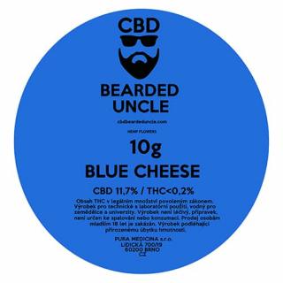 CBD konopný květ weed BLUE CHEESE 10g BEARDED UNCLE
