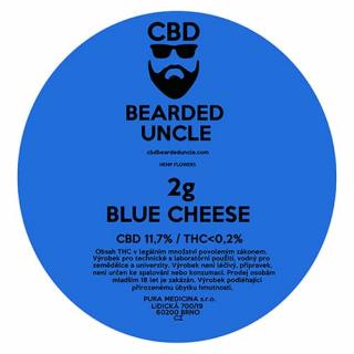 CBD konopný květ weed BLUE CHEESE 2g BEARDED UNCLE