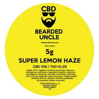 CBD konopný květ weed SUPER LEMON HAZE 5g BEARDED UNCLE