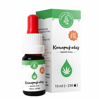 CBD Konopný olej 5% 10ml Zelená Země