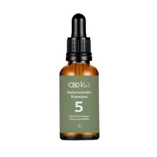 CBD konopný olej přírodní premium 1500mg 5% 30ml CBD Vital