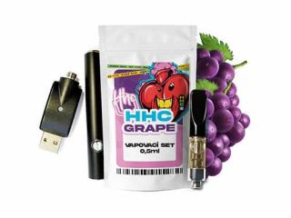 Czech CBD HHC set baterie + cartridge Grape 94 %, 0,5 ml