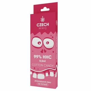 CZECH HHC 99% HHC jednorazové pero Cotton Candy 125 potahů 0,5ml 1ks