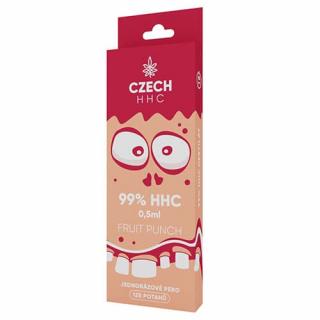 CZECH HHC 99% HHC jednorazové pero Fruit Punch 125 potahů 0,5ml 1ks