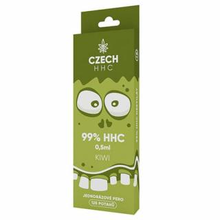 CZECH HHC 99% HHC jednorazové pero Kiwi 125 potahů 0,5ml 1ks