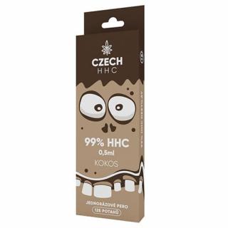 CZECH HHC 99% HHC jednorazové pero Kokos 125 potahů 0,5ml 1ks