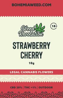 WEED REVOLUTION STRAWBERRY CHERRY OUTDOOR CBD 20% a THC 1% 10g