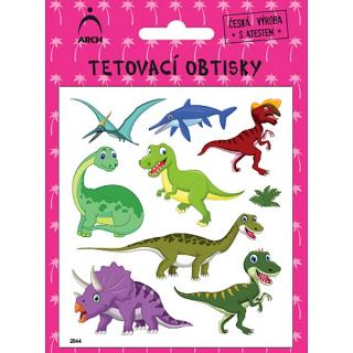 ARCH Dětské tetovací obtisky dinosauři 04