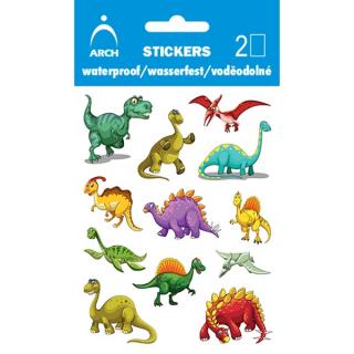 Arch Dětské voděodolné samolepky dinosauři 01 2 archy 10 x 17 cm