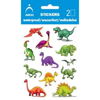 Arch Dětské voděodolné samolepky dinosauři 02 2 archy 10 x 17 cm