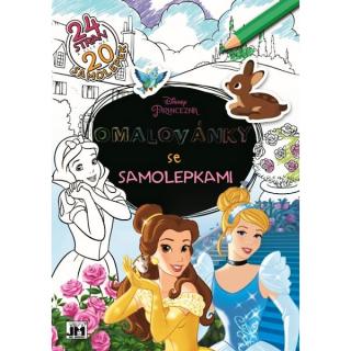 Disney Princezny Omalovánky A4+ se samolepkami