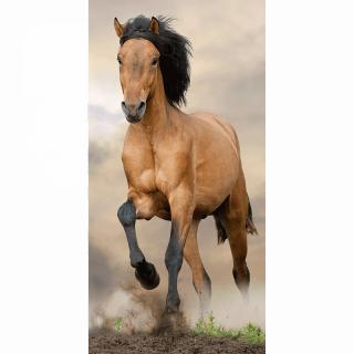 Jerry Fabrics Osuška Kůň hnědý 70 x 140 cm