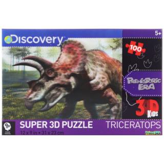 Puzzle 3D Triceratops 100 dílků