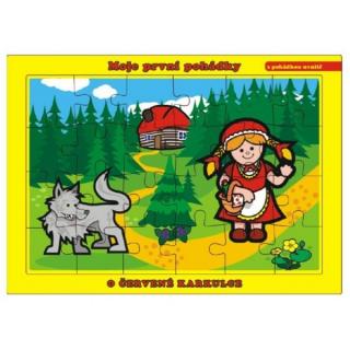 Teddies Puzzle deskové O Červené Karkulce 24 dílků