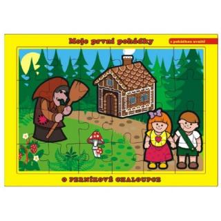 Teddies Puzzle deskové O perníkové chaloupce 24 dílků