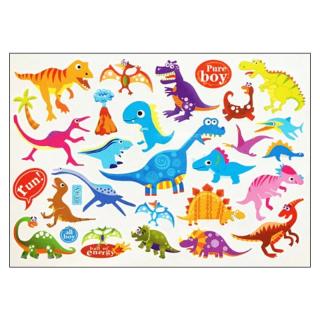Tetování barevné pro děti dinosauři 16 x 10,5 cm