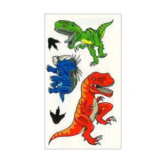 Tetování barevné pro děti s glitry 6 x 10,5 cm dinosauři velcí