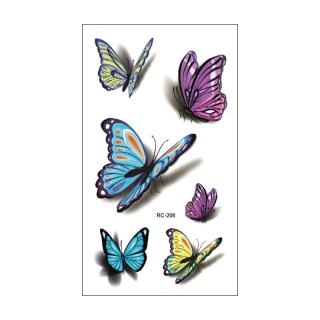 Tetování dětské motýli 6 x 10,5 cm barevné