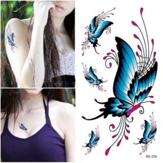 Tetování dětské motýli blue 6 x 10,5 cm barevné