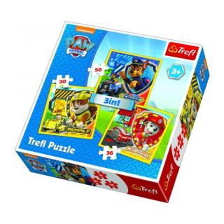 Trefl Puzzle 3v1 Tlapková Patrola Paw Patrol